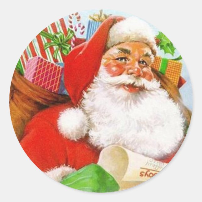 CHRISTMAS CLASSIC ROUND STICKER (Front)