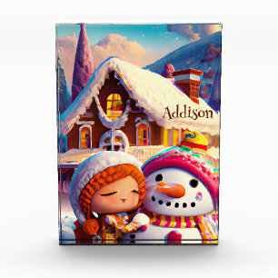 Christmas Clay Playday Gingerbread Snowman Winter Photo Block