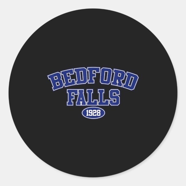 Christmas Clic Movie, Bedford Falls. George Bailey Classic Round Sticker (Front)