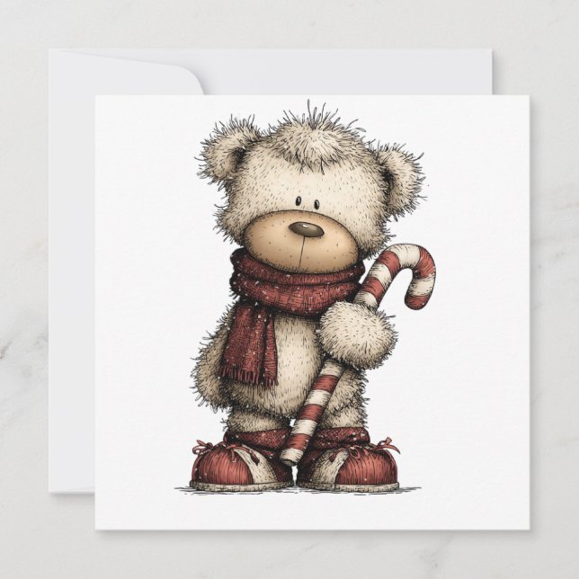Christmas Clipart Collection | Teddy Bear  Invitation (Front)
