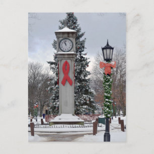 Christmas Clock Waterbury , Connecticut Holiday Postcard