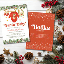 Christmas Clothesline Baby Shower and Book Request