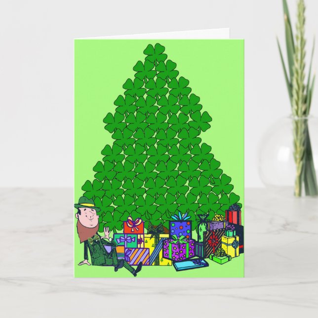 Christmas Clover Holiday Card (Front)