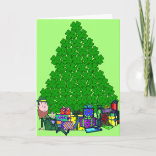 Christmas Clover Holiday Card