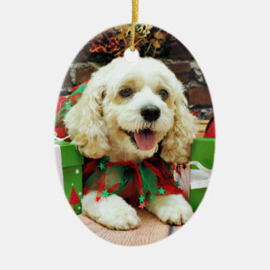 Christmas - Cockapoo - Clancy Ceramic Ornament