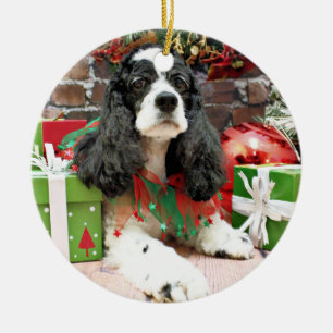 Christmas - Cocker Spaniel - Laci Ceramic Ornament