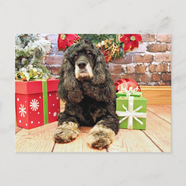 Christmas - Cocker Spaniel - Marley Holiday Postcard (Front)