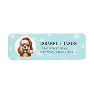 Christmas Cocker Spaniel Return Address Labels