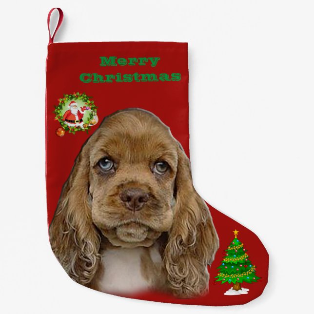 Christmas Cocker spaniel stocking (Front)