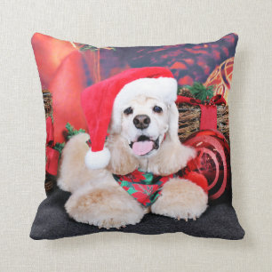 Christmas - Cocker Spaniel - Tobey Throw Pillow