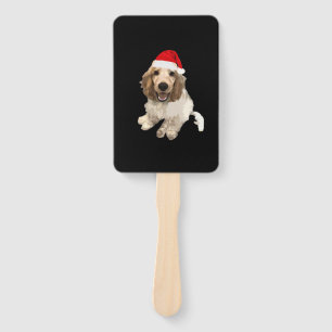 Christmas Cocker Spaniel (White) Essential T-Shirt Hand Fan