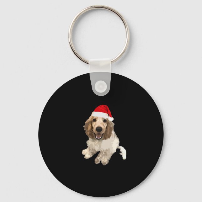 Christmas Cocker Spaniel (White) Essential T-Shirt Keychain (Front)