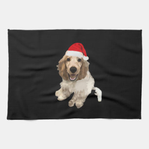 Christmas Cocker Spaniel (White) Essential T-Shirt Kitchen Towel