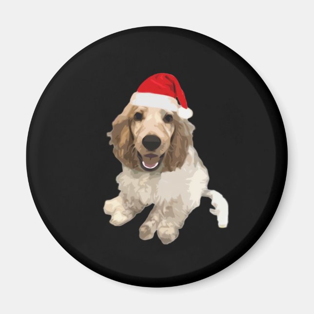 Christmas Cocker Spaniel (White) Essential T-Shirt Magnet (Front)