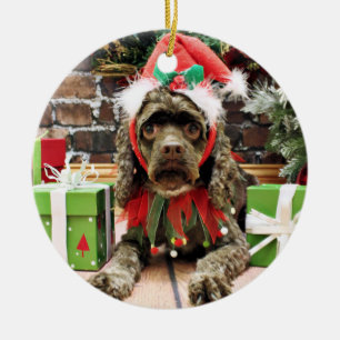 Christmas - Cocker Spaniel - Zoe Ceramic Ornament