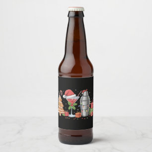 Christmas Cocktail Espresso Martini Drinking Party Beer Bottle Label