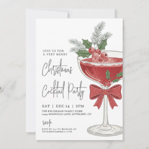 Christmas Cocktail Holiday Party Invitation