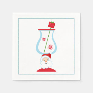 Christmas Cocktail Napkin with martini olive