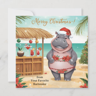 Christmas Cocktail Party Greeting Card 