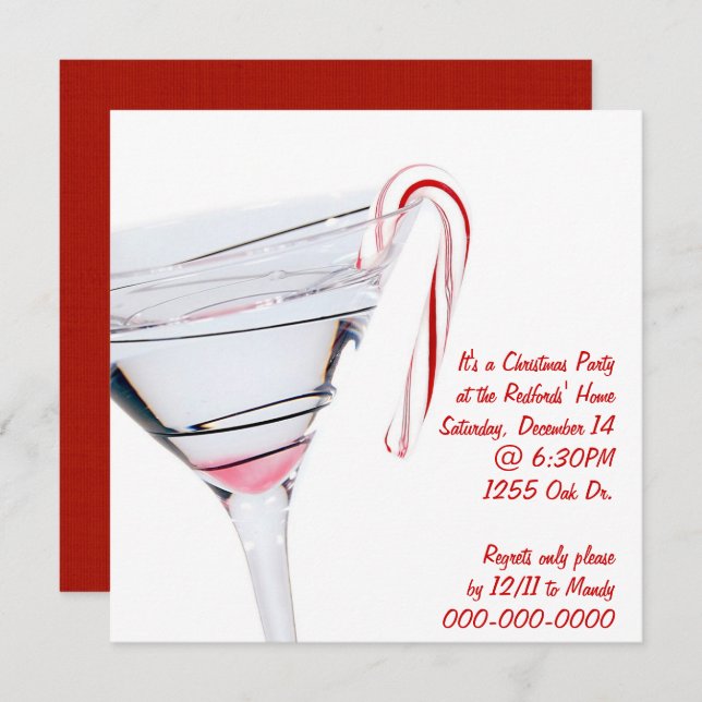 Christmas Cocktail Party Invitation (Front/Back)