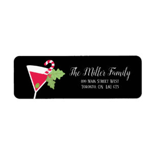 Christmas Cocktail Party Return Address Labels