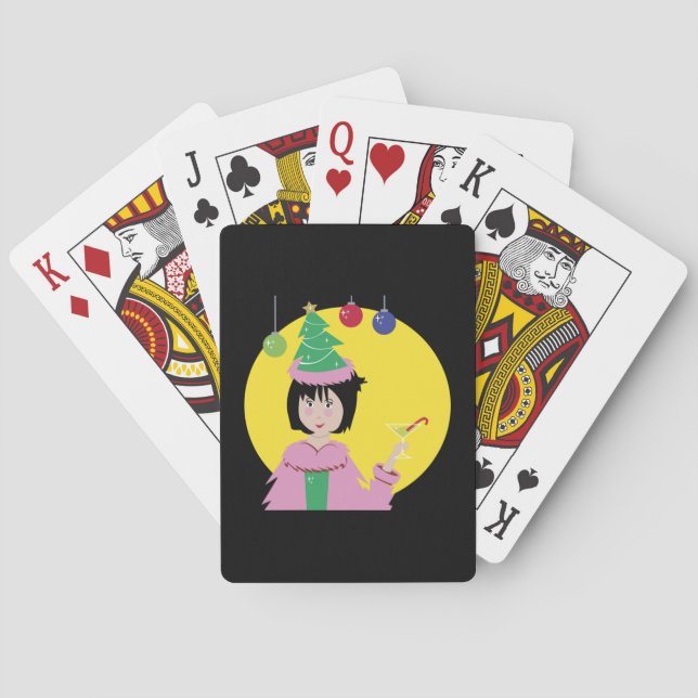 Christmas Cocktail   Playing Cards (Back)