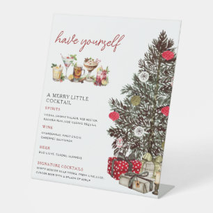 Christmas cocktails Merry holiday bar sign