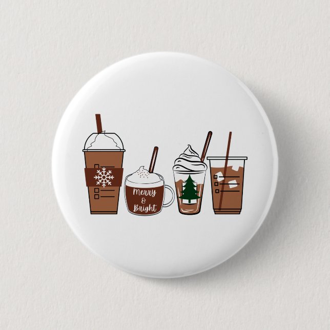 Christmas Coffee 2 Inch Round Button (Front)
