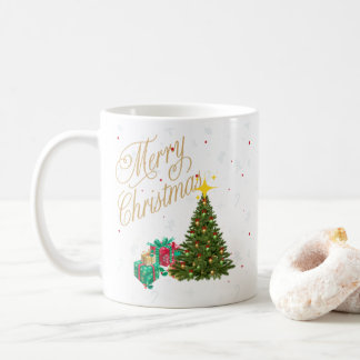 Christmas coffee bowl with tree and reaglos mug