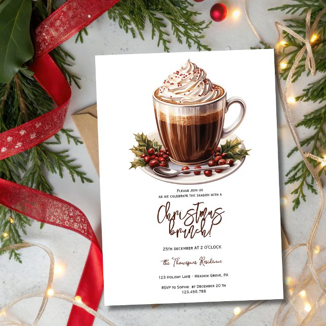 Christmas coffee brunch invitation (Creator Uploaded)