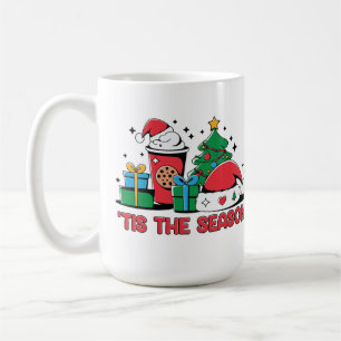 Christmas Coffee Cup Design With Festive Elements