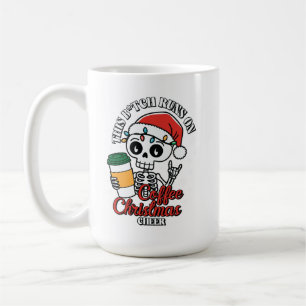 Christmas Coffee Cup With Festive Skeleton Design