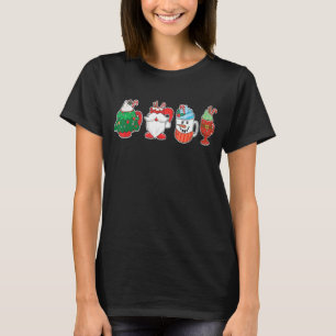 Christmas Coffee Cups Snowman Retro Groovy Xmas Tr T-Shirt
