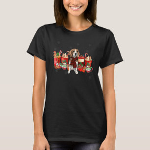 Christmas Coffee Drink Beagle Dog T-Shirt