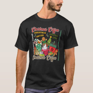 Christmas Coffee Drink Typography Xmas Hot Cocoa L T-Shirt