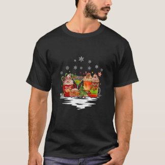 Christmas Coffee Iced Latte Caffeine Coffee Lover T-Shirt