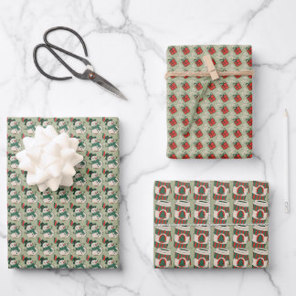 Christmas coffee lovers wrapping paper sheet