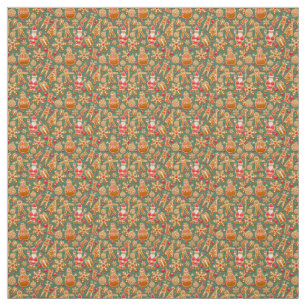 Christmas Collage Fabric