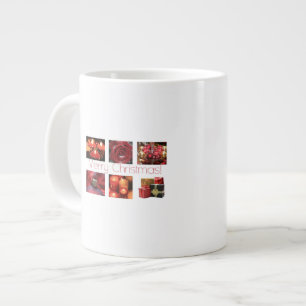 Christmas Collage in Red Large Coffee Mug