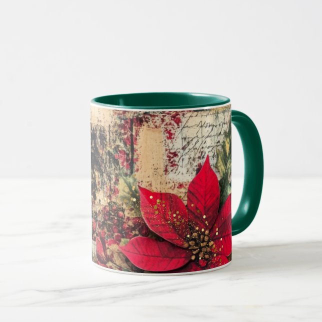 Christmas Collage Junk Journal Mug Var23 (Front Right)