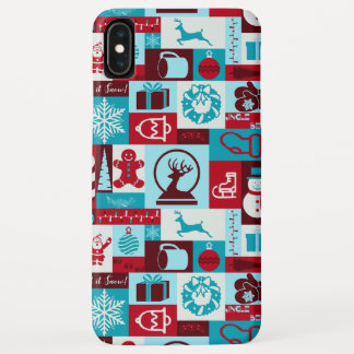 Christmas Collage (Red/Blue) iPhone XS Max Case