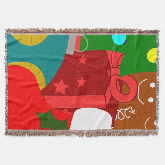 Christmas Collage  Throw Blanket (Front)