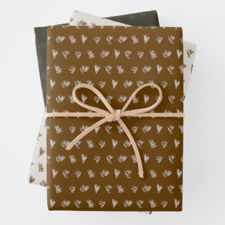 Christmas Collection | Cedar Cognac, Cream, Green Wrapping Paper Sheet