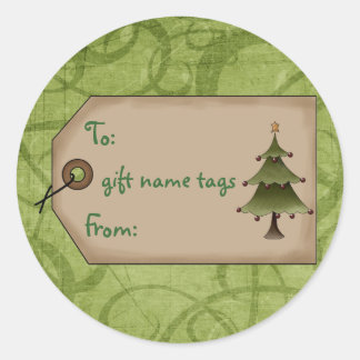 Christmas Name Tags Stickers, Christmas Name Tags Custom Sticker Designs