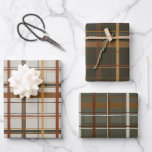 Christmas Collection | Plaids Green, Cream, Tan Wrapping Paper Sheet<br><div class="desc">I created this Christmas collection with all of my favourite colours to give it a vintage,  natural,  and moody feel. I hope you love it as much as I do!</div>