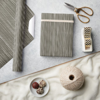 Christmas Collection | Stripes Green, Red, Gold  Wrapping Paper