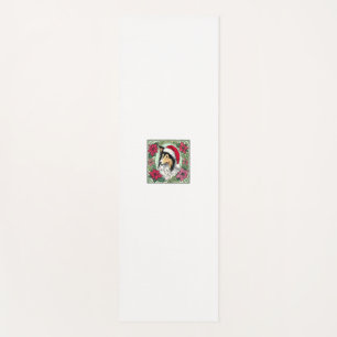 Christmas Collie Dog Illustration Yule Collies 5 Yoga Mat