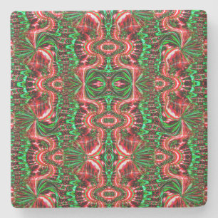 Christmas-Colored Stone Coaster