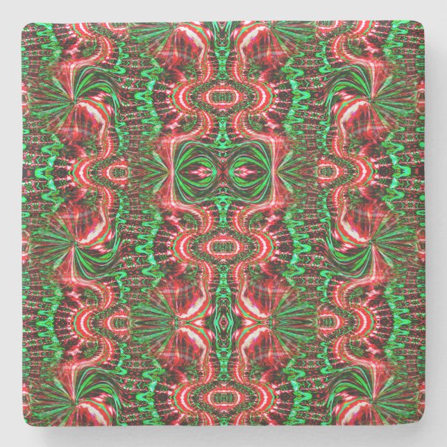 Christmas-Colored Stone Coaster (Front)