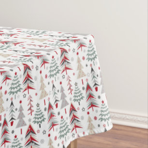 Christmas ,colorful ,Christmas tree ,red ,green Tablecloth